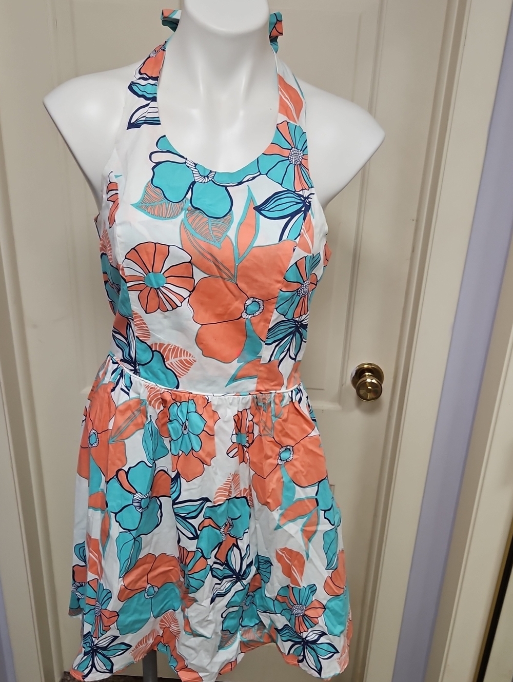BeBop Summer Cotton  Floral Halter Dress Adorable